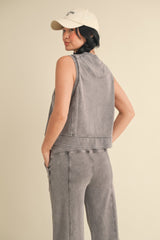 Mineral Wash Sleeveless Top | Mixtshop LLC