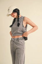Mineral Wash Sleeveless Top | Mixtshop LLC