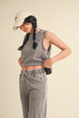 Mineral Wash Sleeveless Top | Mixtshop LLC