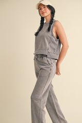 Mineral Wash Sleeveless Top | Mixtshop LLC