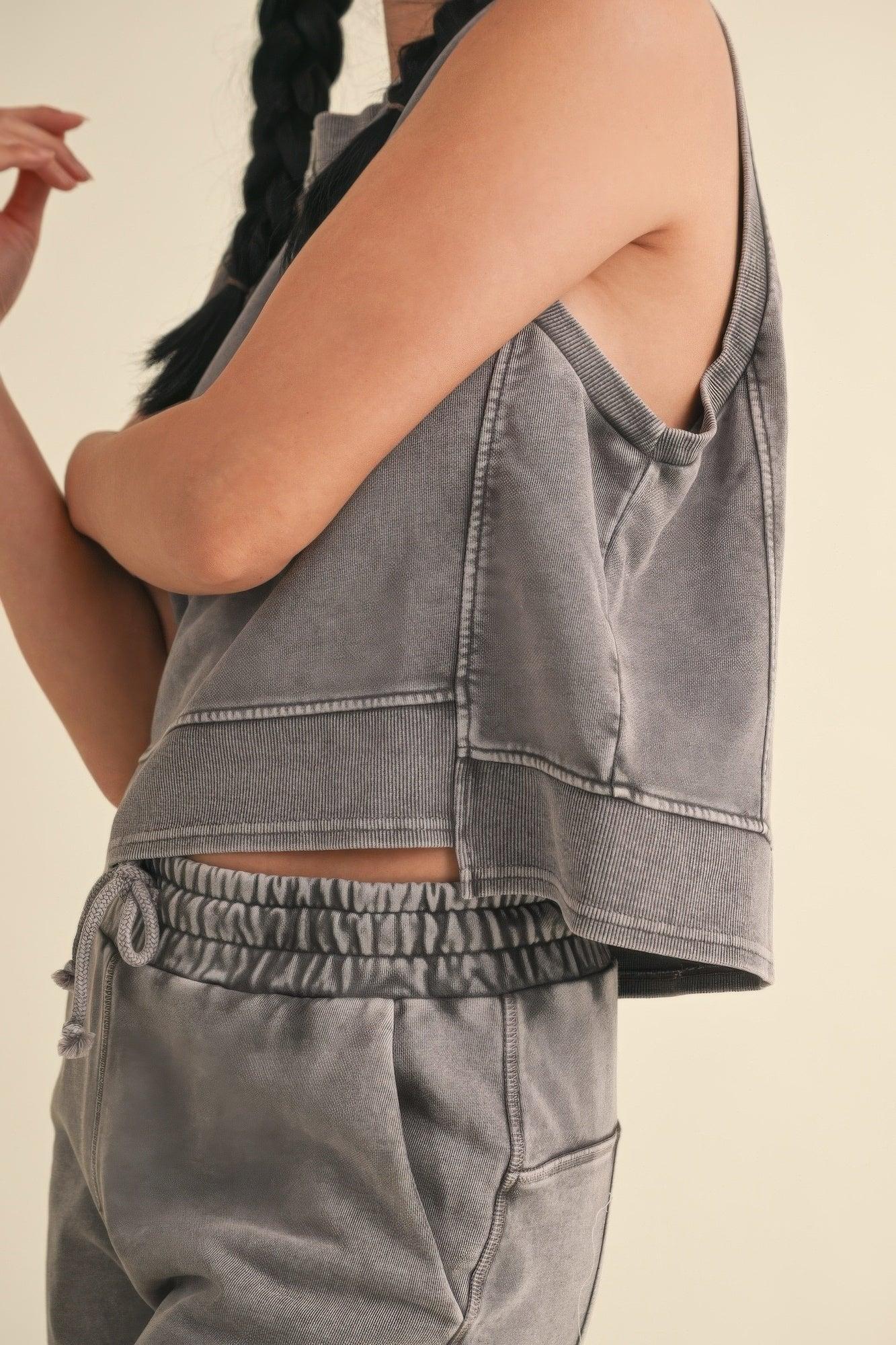Mineral Wash Sleeveless Top | Mixtshop LLC