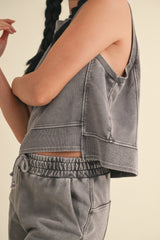 Mineral Wash Sleeveless Top | Mixtshop LLC