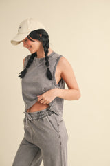 Mineral Wash Sleeveless Top | Mixtshop LLC