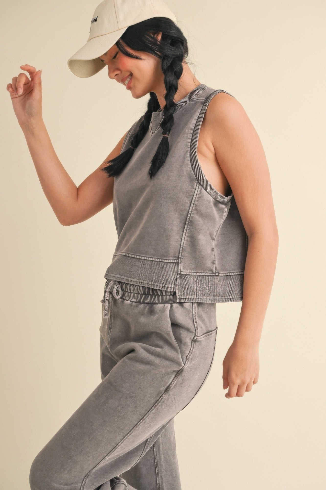 Mineral Wash Sleeveless Top | Mixtshop LLC