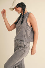 Mineral Wash Sleeveless Top | Mixtshop LLC