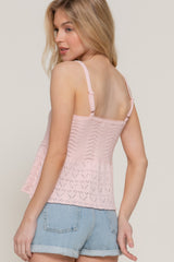 Flower Trim Detail Pointelle Spring Sweater | Mixtshop LLC