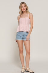 Flower Trim Detail Pointelle Spring Sweater | Mixtshop LLC