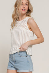 Sleeveless Crochet Spring Sweater | Mixtshop LLC