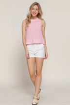 Sleeveless Crochet Spring Sweater | Mixtshop LLC