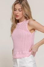 Sleeveless Crochet Spring Sweater | Mixtshop LLC