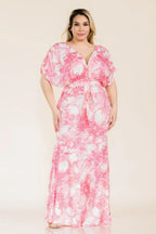 Printed Venesia Tie Waist Mermaid Maxi Dress | Mixtshop LLC