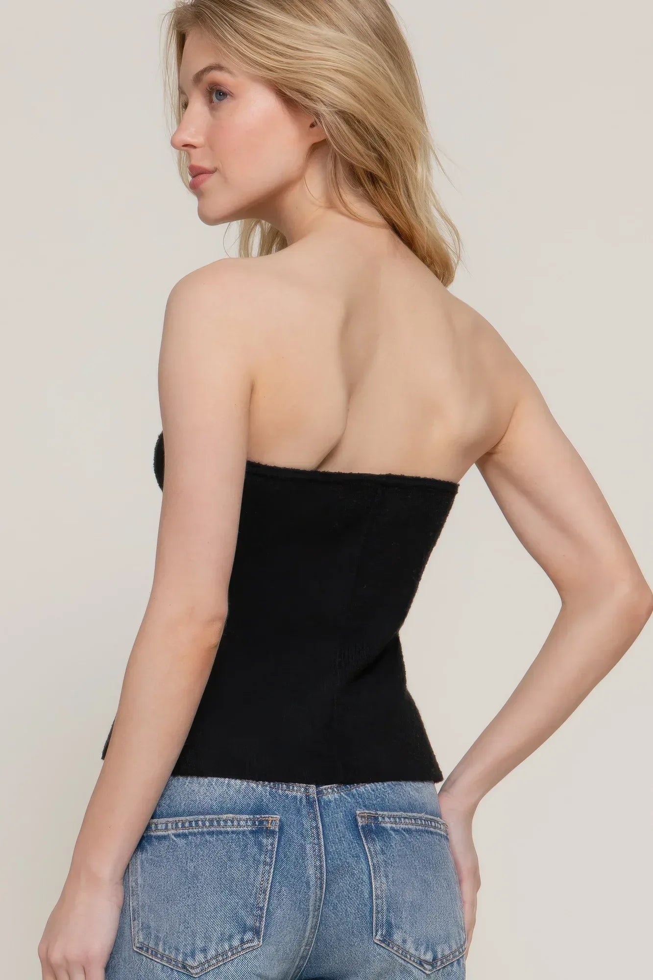 Button Down Tube Spring Sweater | Mixtshop LLC