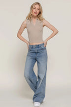 Sleeveless Polo Spring Sweater | Mixtshop LLC