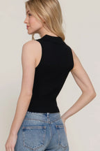 Sleeveless Polo Spring Sweater | Mixtshop LLC
