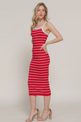 Straight Neck Stripe Spring Sweater Dress | Mixtshop LLC