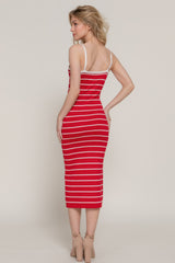 Straight Neck Stripe Spring Sweater Dress | Mixtshop LLC