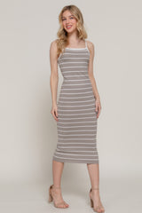 Straight Neck Stripe Spring Sweater Dress | Mixtshop LLC
