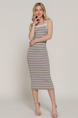 Straight Neck Stripe Spring Sweater Dress | Mixtshop LLC