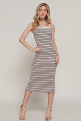 Straight Neck Stripe Spring Sweater Dress | Mixtshop LLC