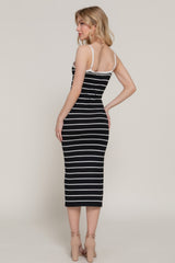 Straight Neck Stripe Spring Sweater Dress | Mixtshop LLC