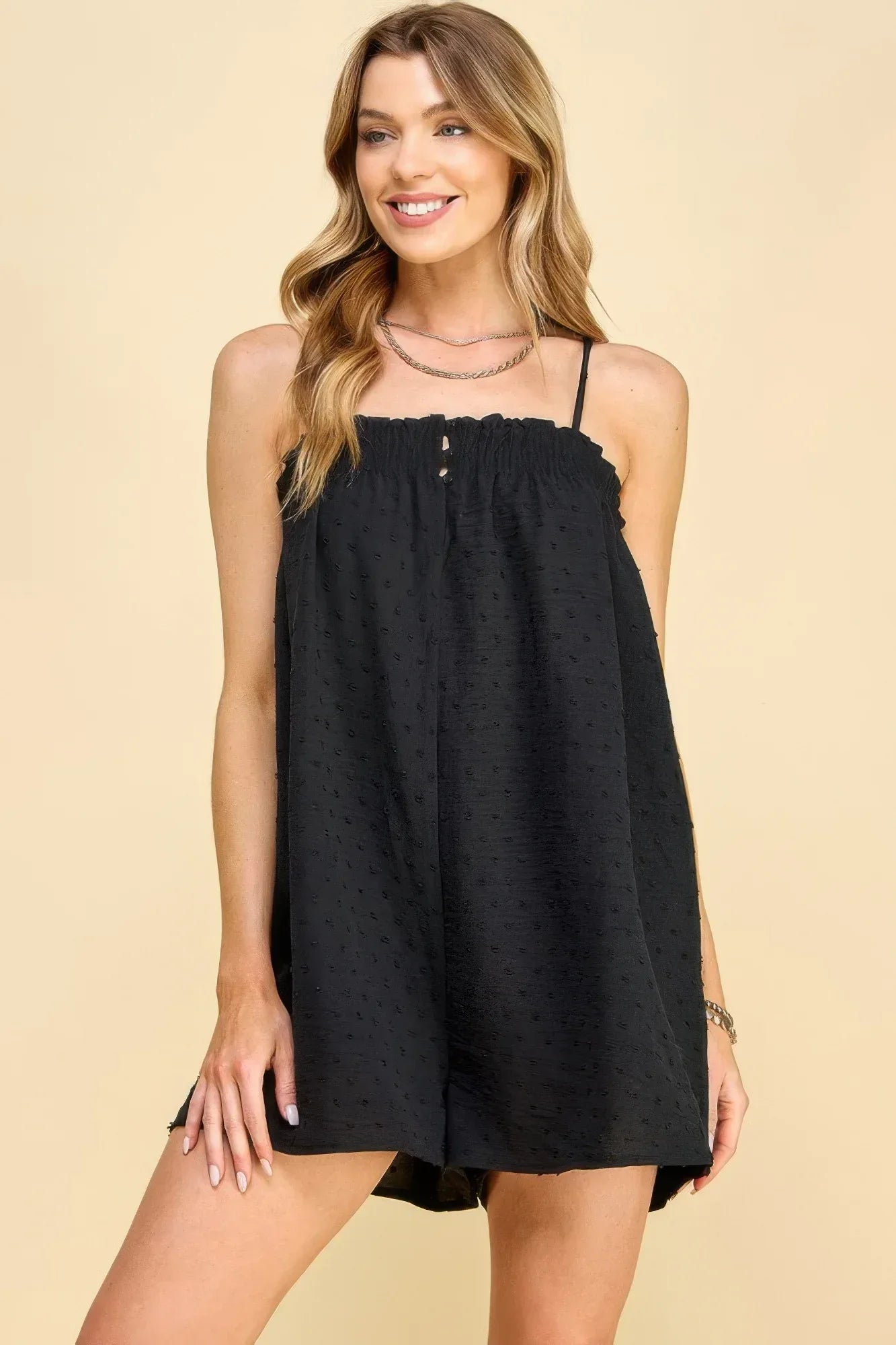 Swiss Dot Woven Romper | Mixtshop LLC