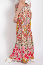 Flare Wide Leg And Waist Smocked Pants With Side Pocket | Mixtshop LLC