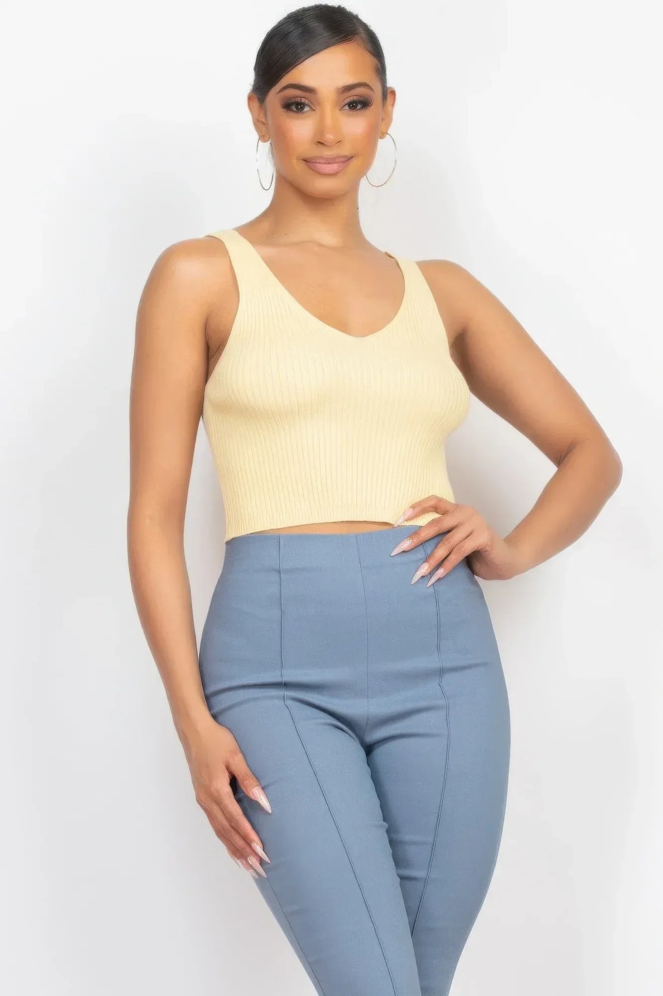 Crop Tank Top & Cardigan Sweater Set | Mixtshop LLC