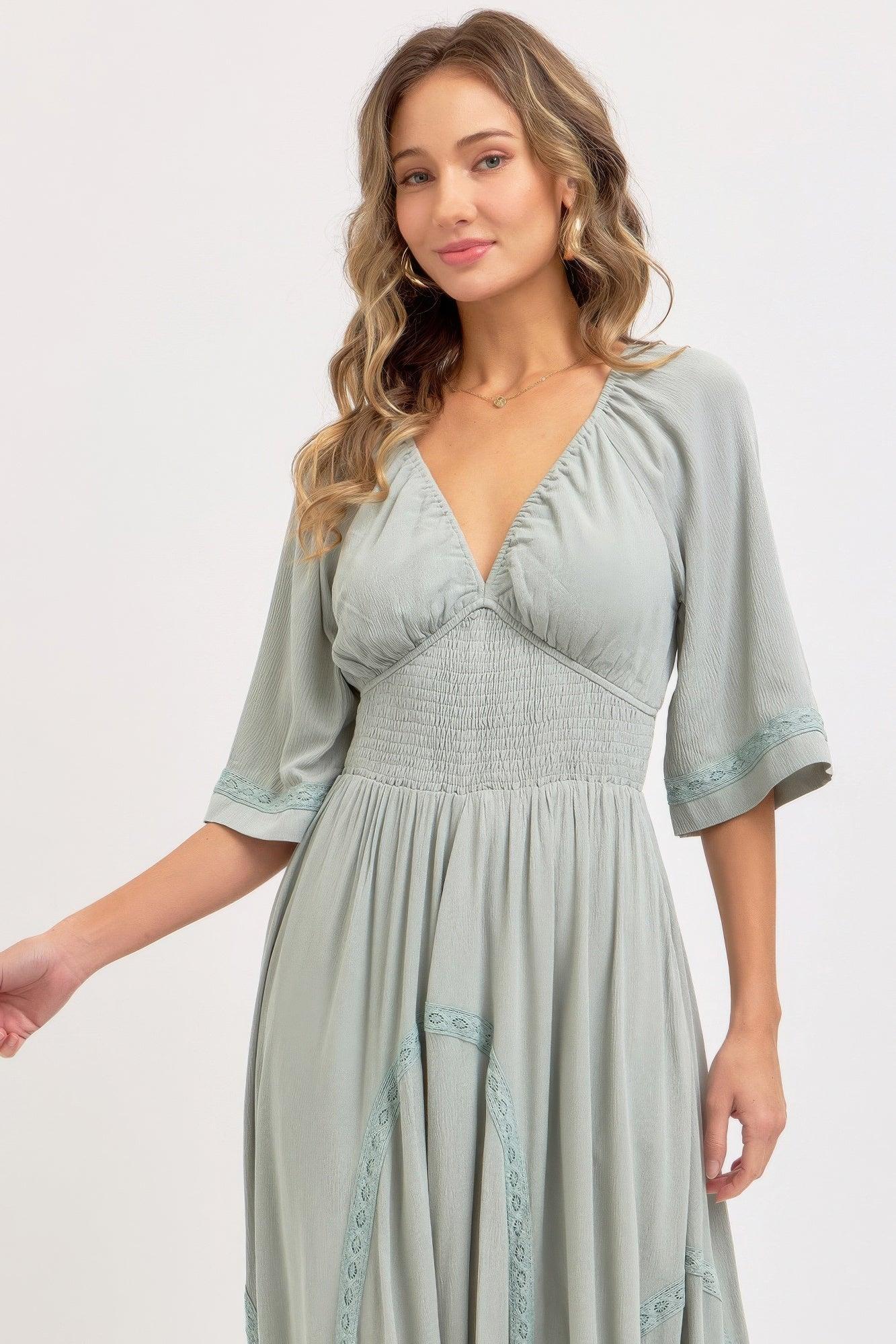 Romantic Flowy Maxi Dress | Mixtshop LLC