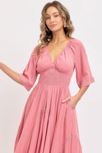 Romantic Flowy Maxi Dress | Mixtshop LLC