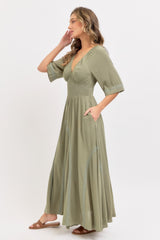 Romantic Flowy Maxi Dress | Mixtshop LLC