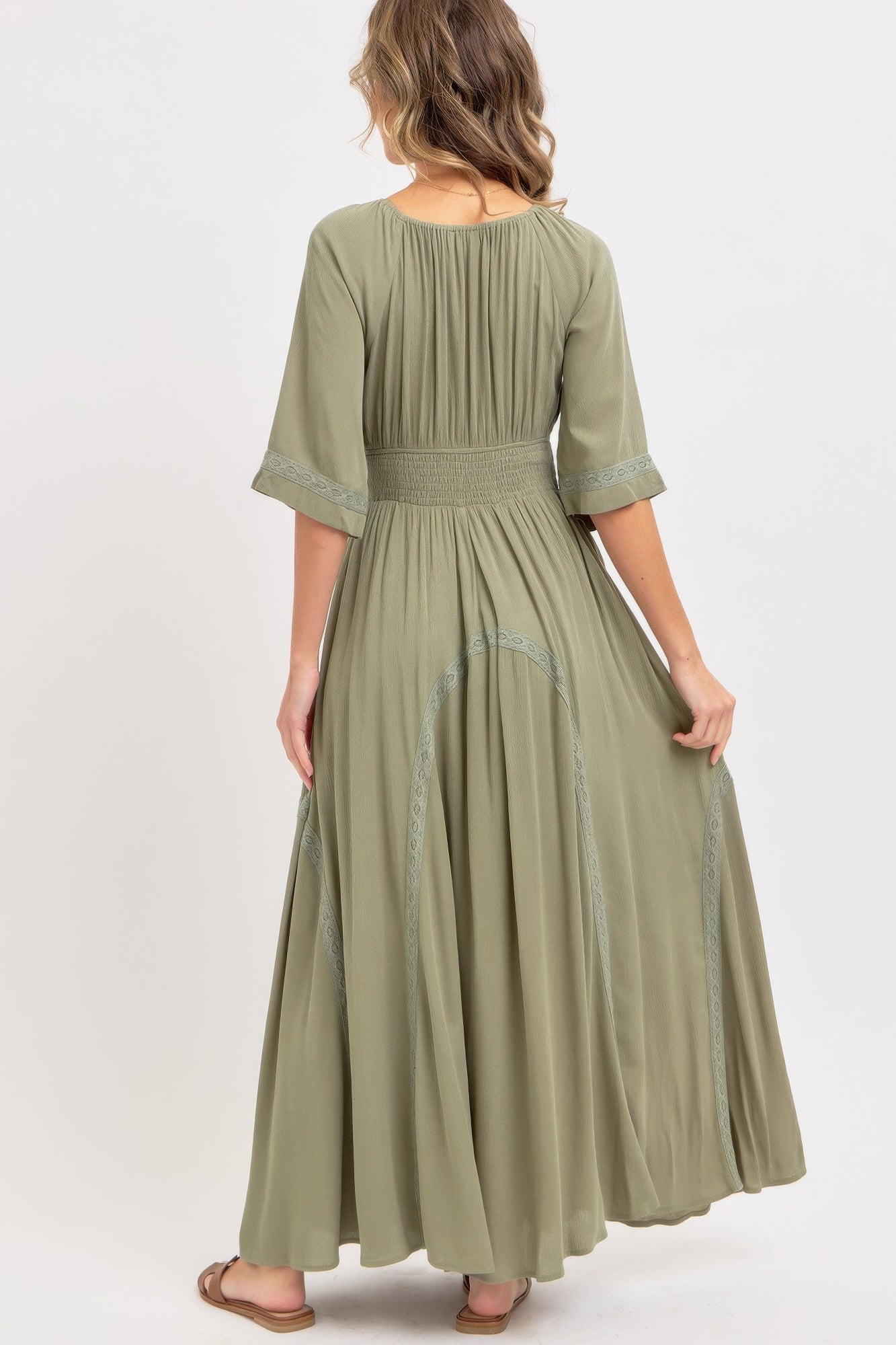 Romantic Flowy Maxi Dress | Mixtshop LLC