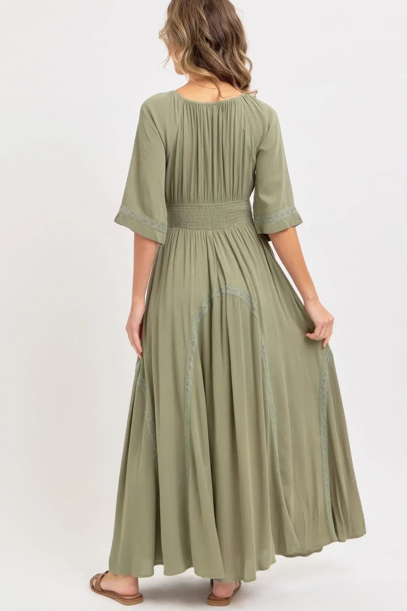 Romantic Flowy Maxi Dress | Mixtshop LLC