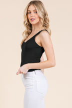 V-neck Basic Double Layers Tank Top | Mixtshop LLC
