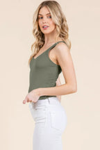 V-neck Basic Double Layers Tank Top | Mixtshop LLC