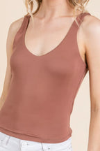 V-neck Basic Double Layers Tank Top | Mixtshop LLC
