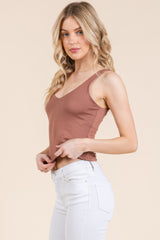 V-neck Basic Double Layers Tank Top | Mixtshop LLC