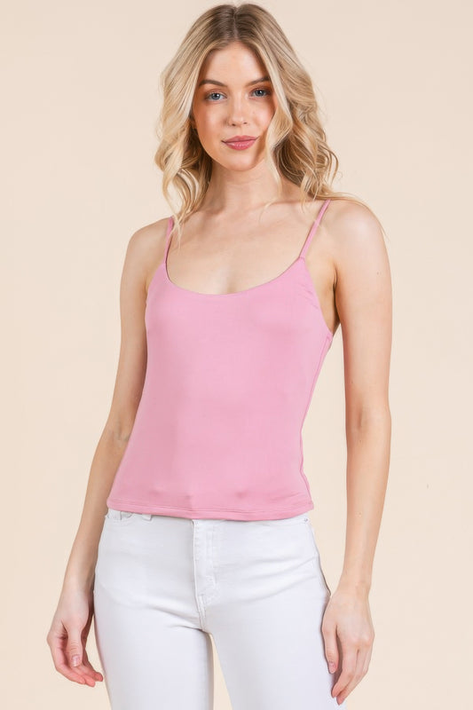 Basic Double Layers Fitted Cami Top | Mixtshop LLC