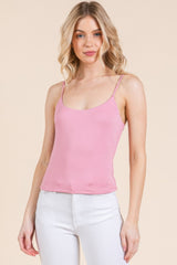 Basic Double Layers Fitted Cami Top | Mixtshop LLC