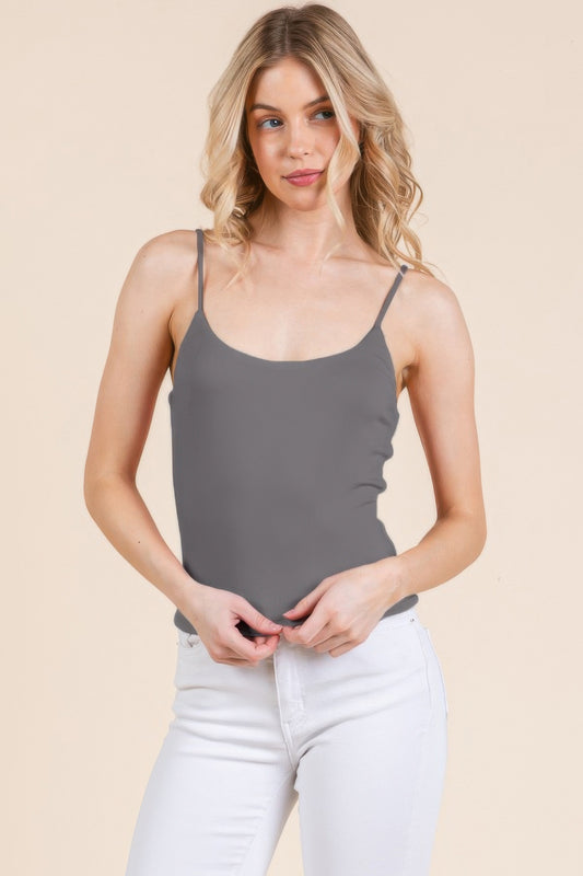 Basic Double Layers Fitted Cami Top | Mixtshop LLC