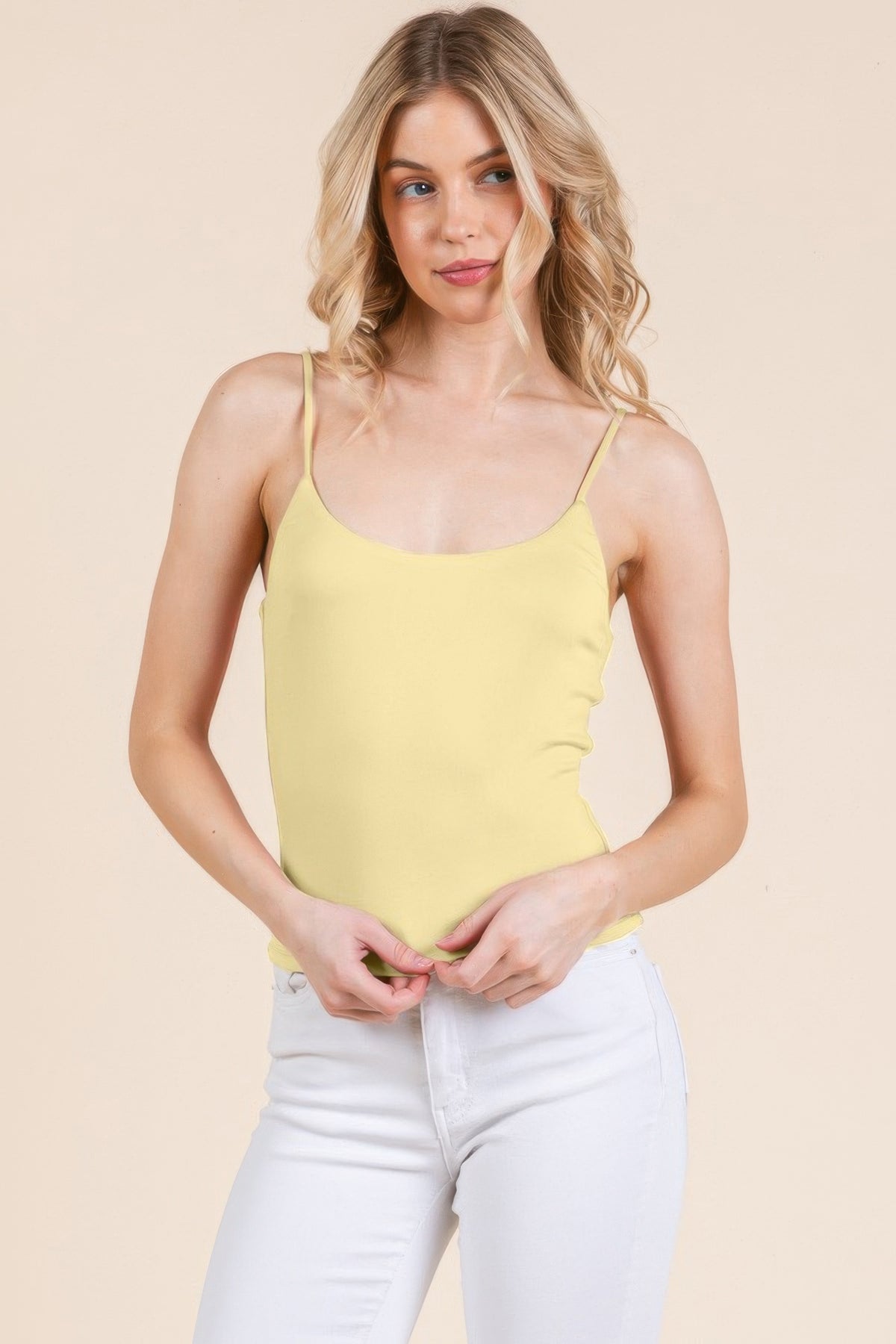 Basic Double Layers Fitted Cami Top | Mixtshop LLC