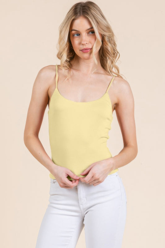 Basic Double Layers Fitted Cami Top | Mixtshop LLC