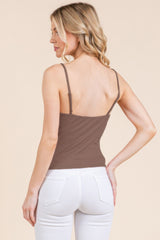 Basic Double Layers Fitted Cami Top | Mixtshop LLC