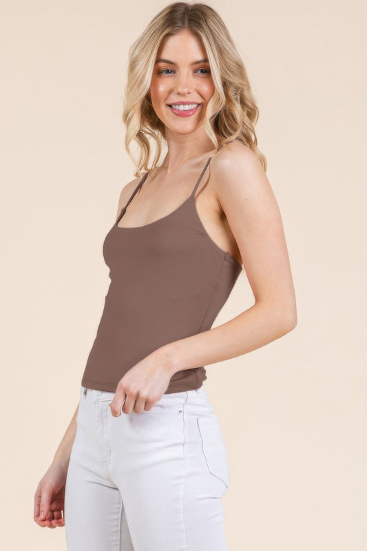 Basic Double Layers Fitted Cami Top | Mixtshop LLC