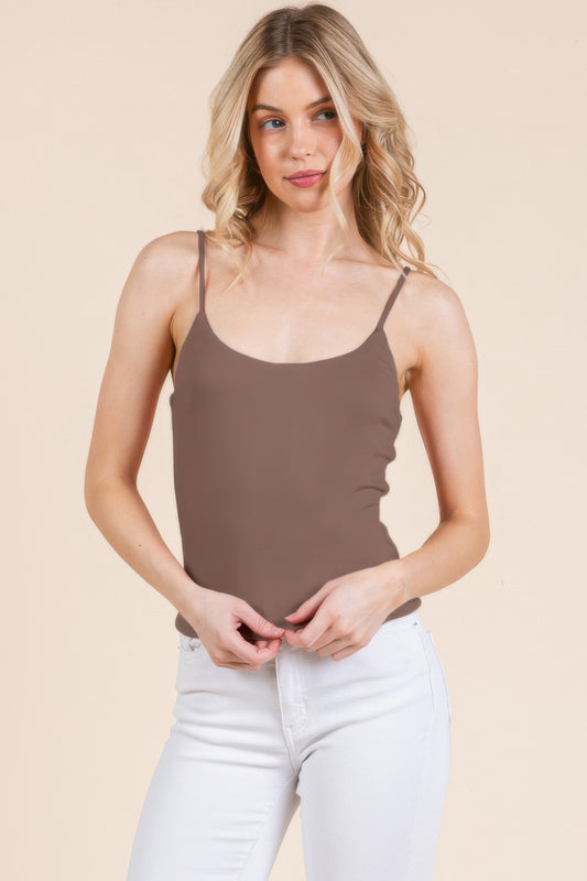 Basic Double Layers Fitted Cami Top | Mixtshop LLC