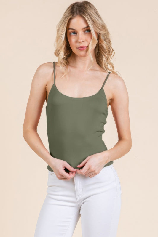 Basic Double Layers Fitted Cami Top | Mixtshop LLC
