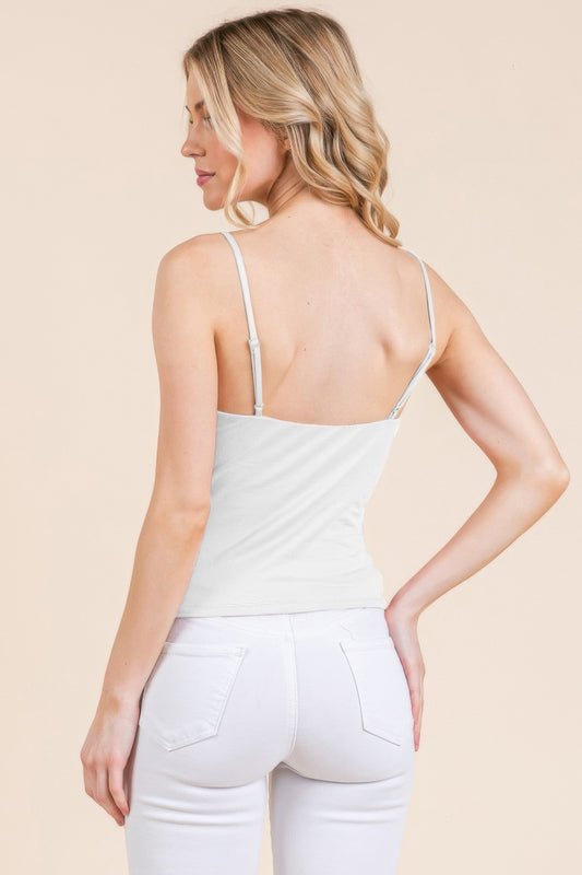 Basic Double Layers Fitted Cami Top | Mixtshop LLC