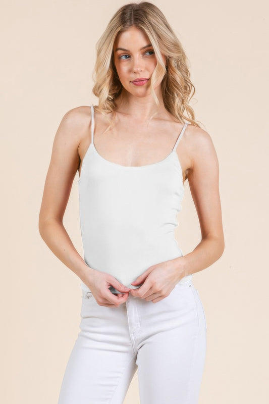 Basic Double Layers Fitted Cami Top | Mixtshop LLC