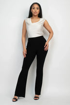 Fit And Flare Elastic Casual Pants | Mixtshop LLC