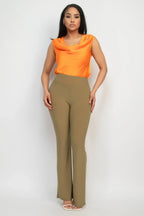 Fit And Flare Elastic Casual Pants | Mixtshop LLC