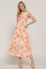 Ruffl Slv Smocked Floral Print Dresss | Mixtshop LLC